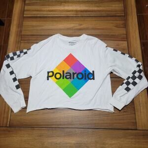 Polaroid LS Crop Tee Classic Logo - Size Medium